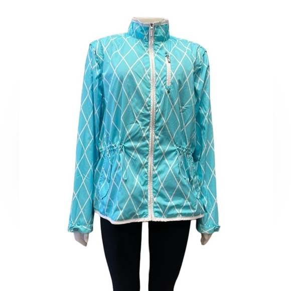 Izod Golf Performance Blue White Wind Breaker Zip Off Sleeves Size XL - Picture 1 of 11